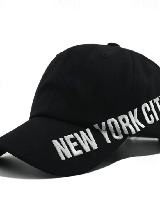 Online OUKU Men's Baseball Cap Sun Hat Trucker Hat Black Blue Cotton Embroidered Fashion Casual Street Daily Letter Adjustable Sunscreen Breathable