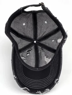 Outlet OUKU Men's Baseball Cap Sun Hat Trucker Hat Black Deep Blue Cotton Ripped Fashion Casual Street Daily Plain Adjustable Sunscreen Breathable