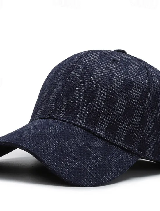 Clearance OUKU Men's Baseball Cap Sun Hat Black Blue 100% Cotton Travel Beach Outdoor Vacation Plain Sunscreen Fashion Elastic