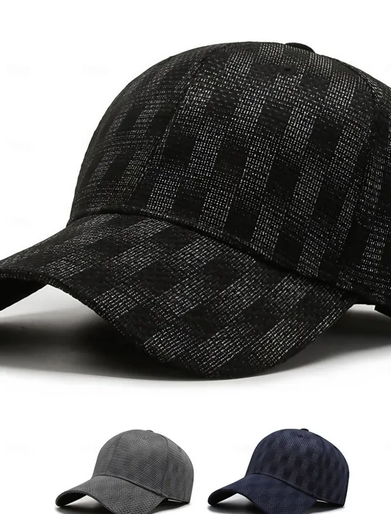 Clearance OUKU Men's Baseball Cap Sun Hat Black Blue 100% Cotton Travel Beach Outdoor Vacation Plain Sunscreen Fashion Elastic