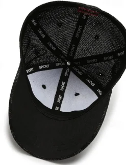 Clearance OUKU Men's Baseball Cap Sun Hat Black Blue 100% Cotton Travel Beach Outdoor Vacation Plain Sunscreen Fashion Elastic