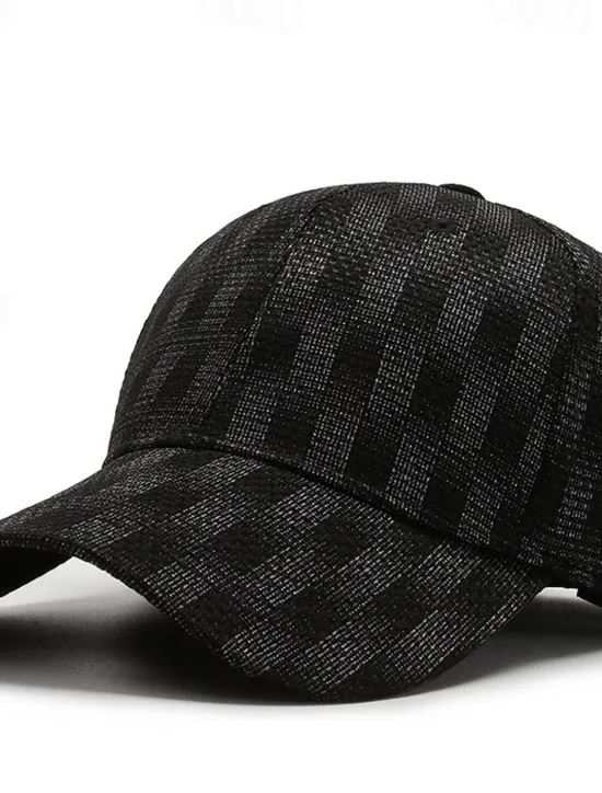 Clearance OUKU Men's Baseball Cap Sun Hat Black Blue 100% Cotton Travel Beach Outdoor Vacation Plain Sunscreen Fashion Elastic