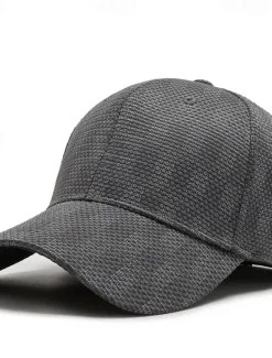 Clearance OUKU Men's Baseball Cap Sun Hat Black Blue 100% Cotton Travel Beach Outdoor Vacation Plain Sunscreen Fashion Elastic