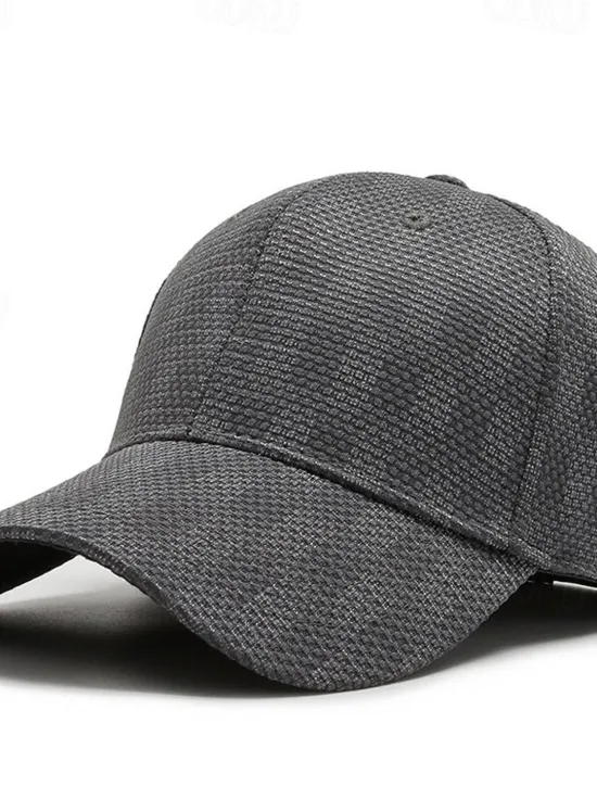 Clearance OUKU Men's Baseball Cap Sun Hat Black Blue 100% Cotton Travel Beach Outdoor Vacation Plain Sunscreen Fashion Elastic
