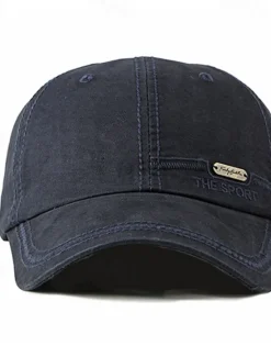 Hot OUKU Men's Baseball Cap Sun Hat Trucker Hat Light Khaki Black Polyester Embroidered Fashion Casual Street Daily Letter Adjustable Sunscreen Breathable