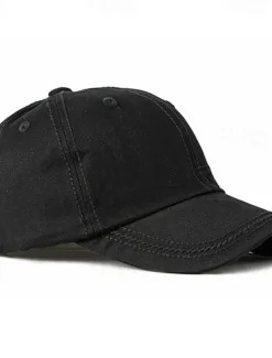 Hot OUKU Men's Baseball Cap Sun Hat Trucker Hat Light Khaki Black Polyester Embroidered Fashion Casual Street Daily Letter Adjustable Sunscreen Breathable