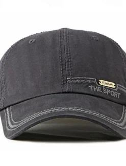 Hot OUKU Men's Baseball Cap Sun Hat Trucker Hat Light Khaki Black Polyester Embroidered Fashion Casual Street Daily Letter Adjustable Sunscreen Breathable