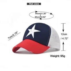 Clearance OUKU Men's Baseball Cap Sun Hat Trucker Hat Mesh Cap Black+Royal Blue Black Cotton Adjustable Fashion Daily Wear Festival Stars Casual / Daily
