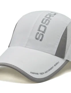 New OUKU Men's Baseball Cap Sun Hat Black White Polyester Travel Beach Outdoor Vacation Plain Adjustable Sunscreen Fashion Sports