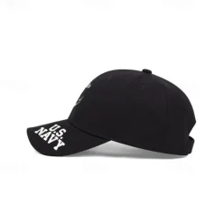 Hot OUKU Men's Baseball Cap Sun Hat Trucker Hat Black Dark Navy Cotton / Polyester Blend Embroidered Fashion Casual Daily Letter Anchor Adjustable Sunscreen Breathable