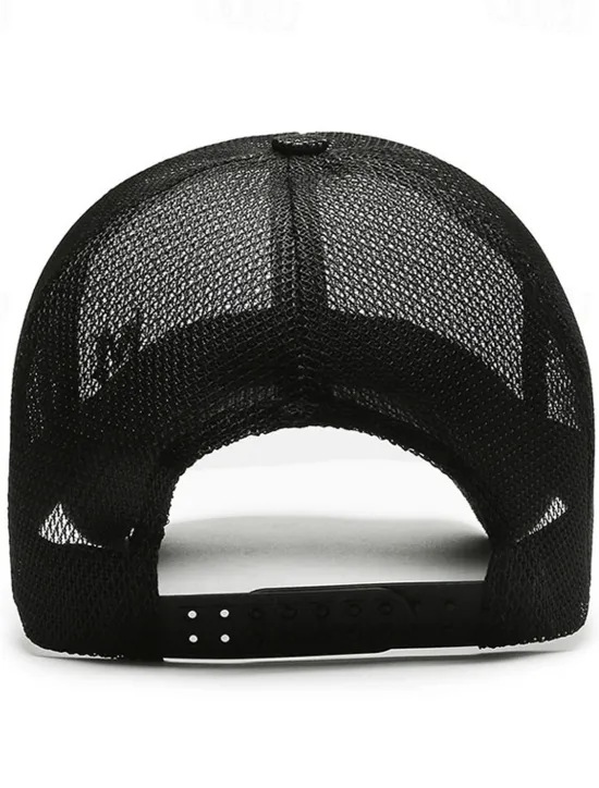 Sale OUKU Men's Baseball Cap Sun Hat Trucker Hat Black Navy Blue Polyester Mesh Fashion Casual Street Daily Plain Adjustable Sunscreen Breathable