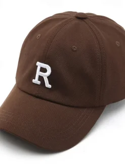 Online OUKU Men's Baseball Cap Sun Hat Trucker Hat Black Brown Cotton Embroidered Fashion Casual Street Daily Letter Adjustable Sunscreen Breathable