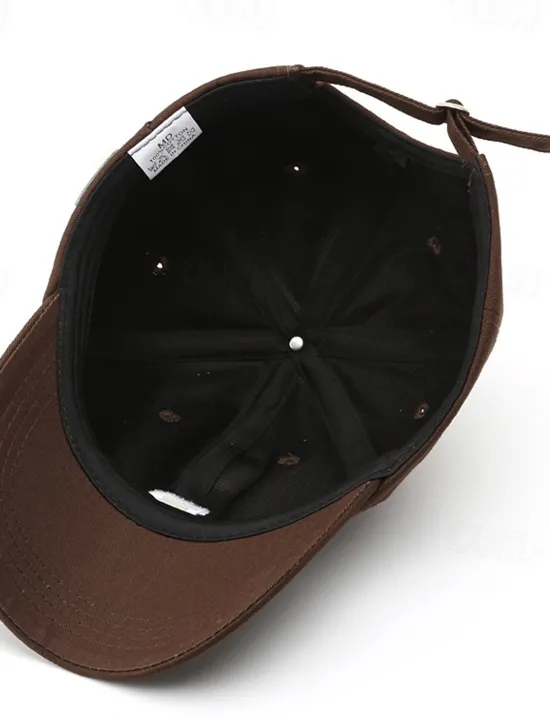 Online OUKU Men's Baseball Cap Sun Hat Trucker Hat Black Brown Cotton Embroidered Fashion Casual Street Daily Letter Adjustable Sunscreen Breathable