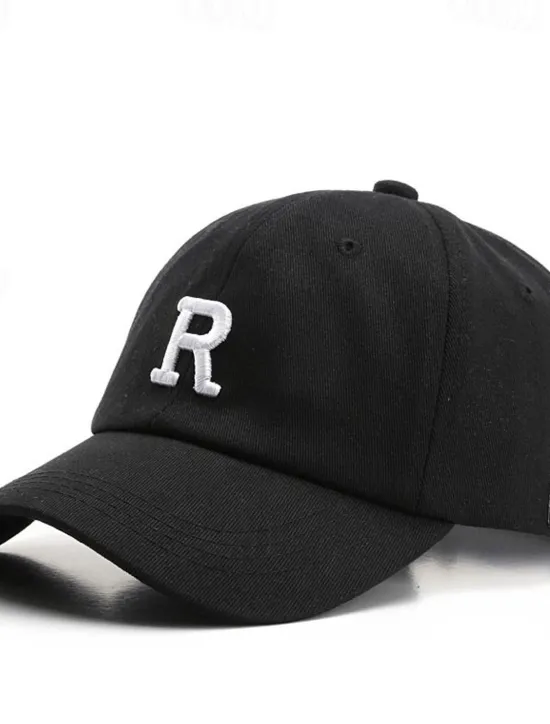 Online OUKU Men's Baseball Cap Sun Hat Trucker Hat Black Brown Cotton Embroidered Fashion Casual Street Daily Letter Adjustable Sunscreen Breathable