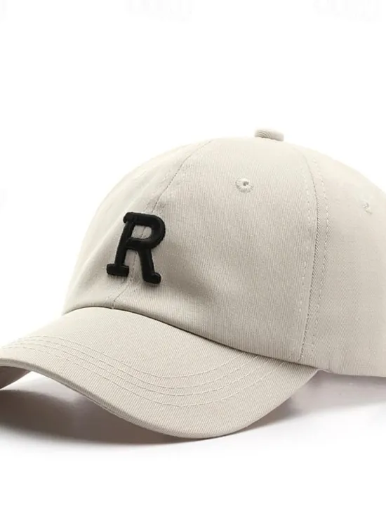 Online OUKU Men's Baseball Cap Sun Hat Trucker Hat Black Brown Cotton Embroidered Fashion Casual Street Daily Letter Adjustable Sunscreen Breathable