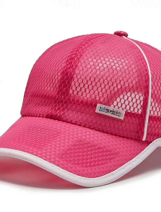 New OUKU Men's Baseball Cap Sun Hat Trucker Hat Mesh Cap Black White Polyester Mesh Fashion Casual Street Daily Plain Adjustable Sunscreen Breathable