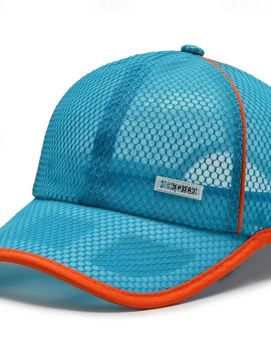 New OUKU Men's Baseball Cap Sun Hat Trucker Hat Mesh Cap Black White Polyester Mesh Fashion Casual Street Daily Plain Adjustable Sunscreen Breathable