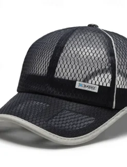 New OUKU Men's Baseball Cap Sun Hat Trucker Hat Mesh Cap Black White Polyester Mesh Fashion Casual Street Daily Plain Adjustable Sunscreen Breathable
