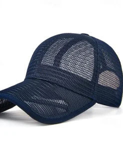 Clearance OUKU Men's Baseball Cap Sun Hat Trucker Hat Black White 100% Cotton Mesh Fashion Casual Street Daily Plain Adjustable Sunscreen Breathable