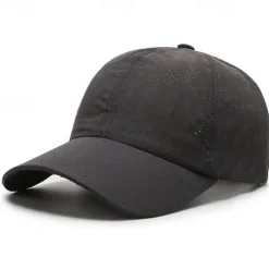 OUKU Men's Baseball Cap Sun Hat Trucker Hat White khaki Polyester Fashion Casual Street Daily Plain Adjustable Sunscreen Breathable