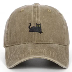 Best OUKU Men's Baseball Cap Sun Hat Trucker Hat White Dark Green Polyester Fashion Casual Street Daily Cat Adjustable Sunscreen Breathable