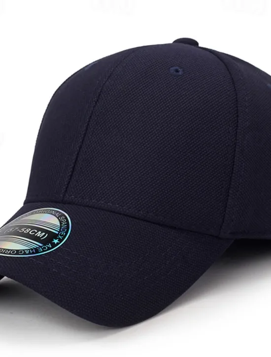 OUKU Men's Baseball Cap Trucker Hat Black Deep Blue Polyester Travel Beach Outdoor Vacation Plain Adjustable Sunscreen Breathable Fashion