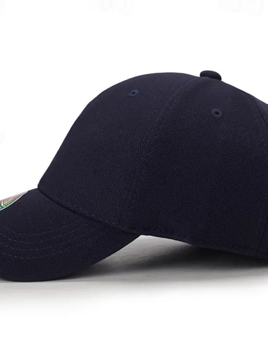 OUKU Men's Baseball Cap Trucker Hat Black Deep Blue Polyester Travel Beach Outdoor Vacation Plain Adjustable Sunscreen Breathable Fashion