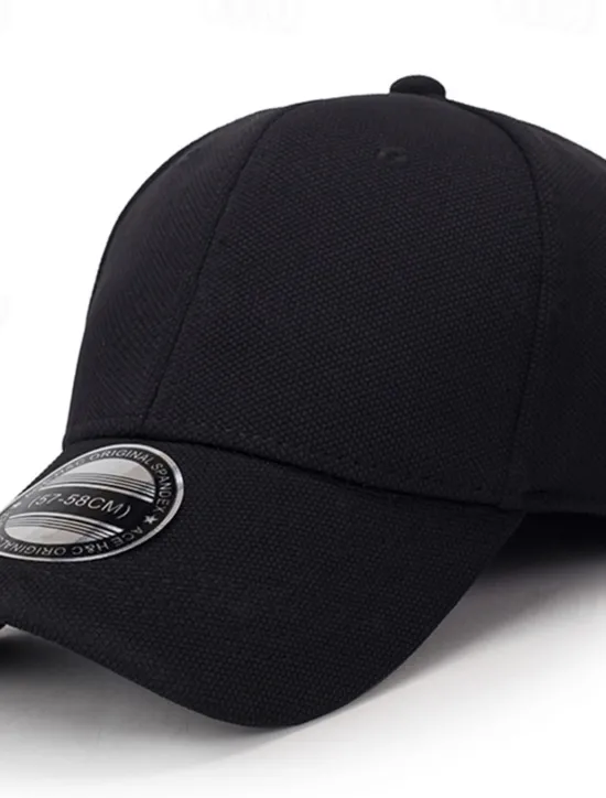 OUKU Men's Baseball Cap Trucker Hat Black Deep Blue Polyester Travel Beach Outdoor Vacation Plain Adjustable Sunscreen Breathable Fashion