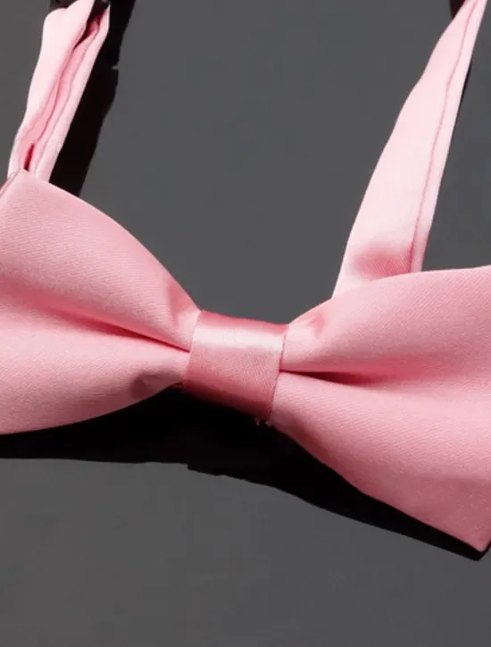 Discount OUKU Men's Basic Party Bow Tie - Solid Colored Men Satin Bowtie Classic Party Bow Tie Pre-Tied Formal Tuxedo Bow tie Adjustable