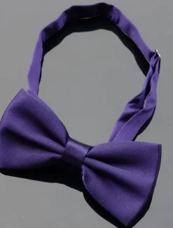 Discount OUKU Men's Basic Party Bow Tie - Solid Colored Men Satin Bowtie Classic Party Bow Tie Pre-Tied Formal Tuxedo Bow tie Adjustable