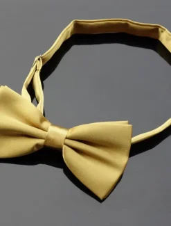 Discount OUKU Men's Basic Party Bow Tie - Solid Colored Men Satin Bowtie Classic Party Bow Tie Pre-Tied Formal Tuxedo Bow tie Adjustable