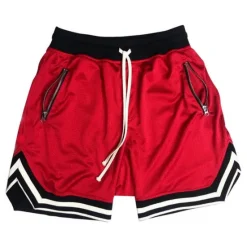 Hot OUKU Men's Basketball Shorts Gym Shorts Sport Basketball Running Casual Drawstring Elastic Waist Color Block Knee Length Gymnatics Activewear Black White Micro-elastic