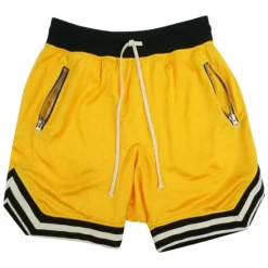 Hot OUKU Men's Basketball Shorts Gym Shorts Sport Basketball Running Casual Drawstring Elastic Waist Color Block Knee Length Gymnatics Activewear Black White Micro-elastic