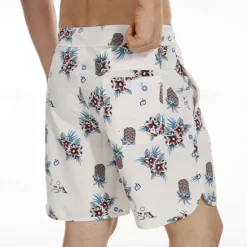 Sale OUKU Men's Bathing Suit Board Shorts Swim Shorts Swim Trunks Stripes Graphic Prints Quick dry Breathable Drawstring Elastic Waist Vacation Beach Hawaiian Casual Lake Blue Black