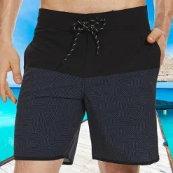 Sale OUKU Men's Bathing Suit Board Shorts Swim Shorts Swim Trunks Stripes Graphic Prints Quick dry Breathable Drawstring Elastic Waist Vacation Beach Hawaiian Casual Lake Blue Black