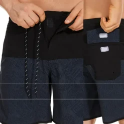 Sale OUKU Men's Bathing Suit Board Shorts Swim Shorts Swim Trunks Stripes Graphic Prints Quick dry Breathable Drawstring Elastic Waist Vacation Beach Hawaiian Casual Lake Blue Black