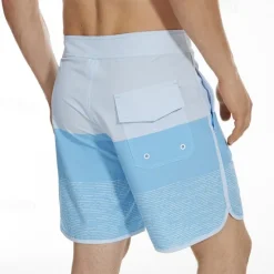 Sale OUKU Men's Bathing Suit Board Shorts Swim Shorts Swim Trunks Stripes Graphic Prints Quick dry Breathable Drawstring Elastic Waist Vacation Beach Hawaiian Casual Lake Blue Black