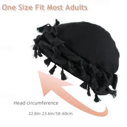 Outlet OUKU Men's Beanie Hat Beanies Black Yellow Polyester Tassel Cozy Daily Wear Going out Solid / Plain Color Breathable