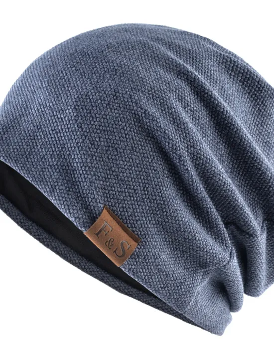 Discount OUKU Men's Beanie Hat Black Red Cotton Mesh Knitted Modern Contemporary Daily Wear Vacation Solid / Plain Color Lightweight Materials Convenient