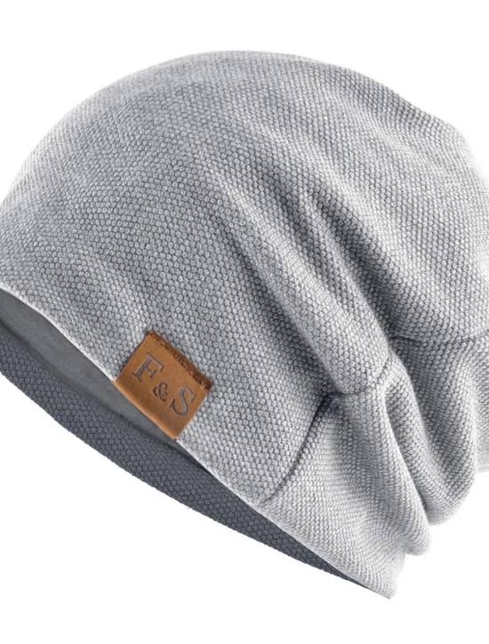 Discount OUKU Men's Beanie Hat Black Red Cotton Mesh Knitted Modern Contemporary Daily Wear Vacation Solid / Plain Color Lightweight Materials Convenient