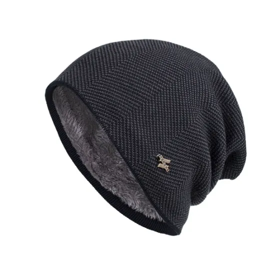 OUKU Men's Beanie Hat Wine Red Black Knit Knitted Fashion Sports & Outdoors Casual Sports & Outdoor Daily Holiday Letter Pure Color Warm