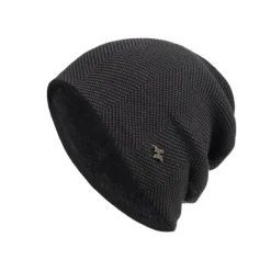 OUKU Men's Beanie Hat Wine Red Black Knit Knitted Fashion Sports & Outdoors Casual Sports & Outdoor Daily Holiday Letter Pure Color Warm