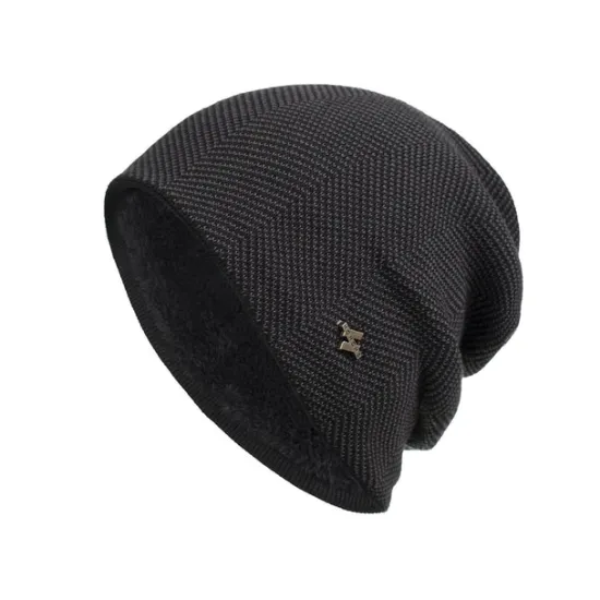 OUKU Men's Beanie Hat Wine Red Black Knit Knitted Fashion Sports & Outdoors Casual Sports & Outdoor Daily Holiday Letter Pure Color Warm