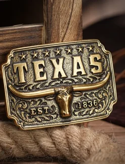 Hot OUKU Men's Belt Buckle Buckle Silver Bronze Alloy Vintage Style Retro Vintage Cow Texas Daily Religious Celebrations
