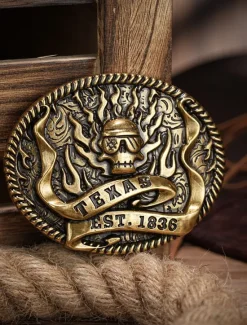 Best OUKU Men's Belt Buckle Buckle Silver Bronze Alloy Vintage Style Retro Vintage Ghost Texas Daily Religious Celebrations