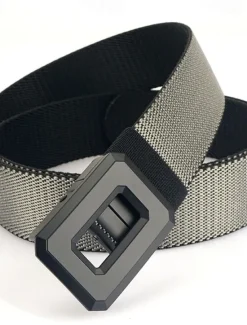 Online OUKU Men's Belt Nylon Belt Reversible Belt Waist Belt Red Kakhi Alloy Durable Adjustable Plain Outdoor Daily
