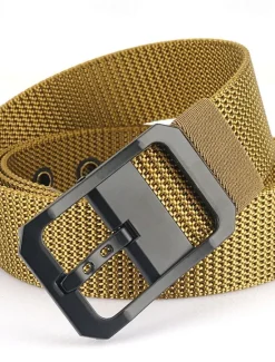 Hot OUKU Men's Belt Nylon Belt Waist Belt Black Red Zinc Alloy Nylon Durable Adjustable Plain Outdoor Daily