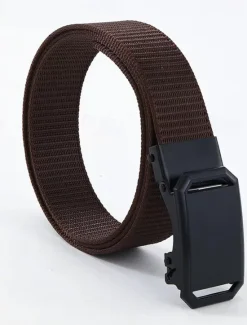New OUKU Men's Belt Outdoor Belt Waist Belt Black Blue Nylon Adjustable Heavy-Duty Plain Outdoor Daily