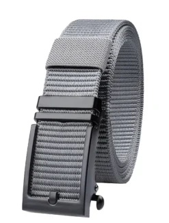 New OUKU Men's Belt Tactical Belt Black Blue Nylon Fashion Golf Web Belt for Jeans with Automatic Buckle Adjustable Tactical Athleisure Pure Color Outdoor Sports Outdoor Hiking
