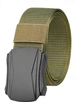 Online OUKU Men's Belt Tactical Belt Nylon Web Work Belt Black Blue Straw Military Army Plain Daily Wear Going out Weekend